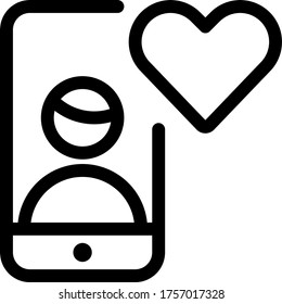 Dating Smartphone man Symbol Vektor für Netze und Apps