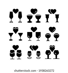dating valentine icon or logo isolated sign symbol vector illustration - Collection of high quality black style vector icons
