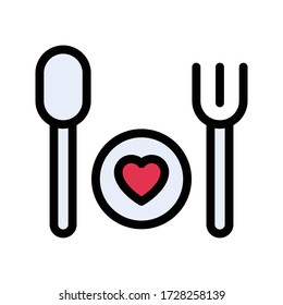 dating vector flat color icon 