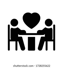 dating vector glyph flat icon 