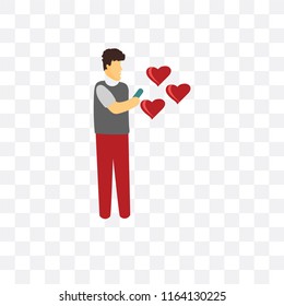 Dating vector icon isolated on transparent background, Dating logo concept
