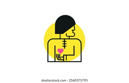 Dating vector logo. Man love vector icon