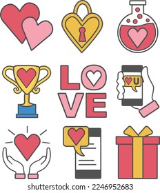 Dating Wedding Valentine Illustration Vector Collection 