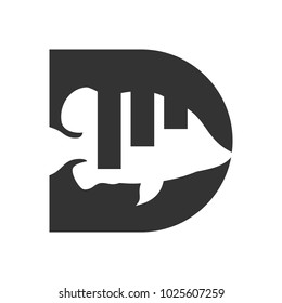 Datnoid Fish vector logo. fish logo. fish icon.