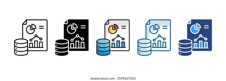 Datum Icon Set Multiple Style Collection