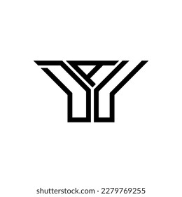 DAU letter logo creative design with vector graphic, DAU simple and modern logo.