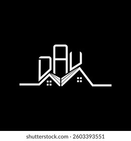 DAU Real State logo design, DAU simple and modern logo. DAU luxurious alphabet design  