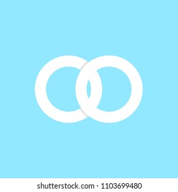 dauble round logo vector template design icon