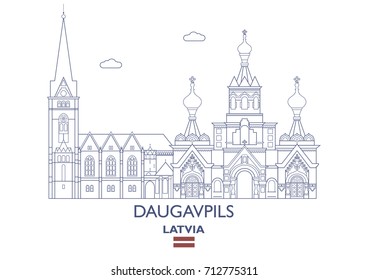Daugavpils Linear City Skyline, Latvia