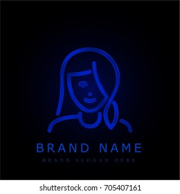 Daughter blue chromium metallic logo