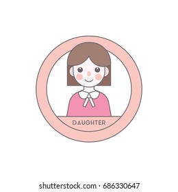 Daughter Character Vector Illustration