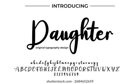 Daughter - Elegant Script Font for Smooth Handwritten Design and Creative Typography