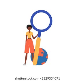 The daughter is holding a overstate methamphetamine in his hand. Trendy style, Vector Illustration
