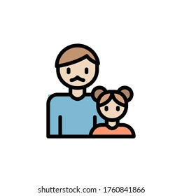 daughter icon. Simple color with outline vector elements of cultural activities icons for ui and ux, website or mobile application