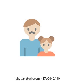 daughter icon. Simple color vector elements of cultural activities icons for ui and ux, website or mobile application