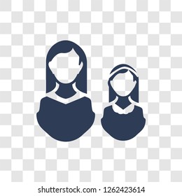 daughter icon. Trendy daughter logo concept on transparent background from Family Relations collection