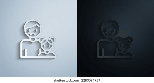 daughter paper icon with shadow effect vector illuistration design