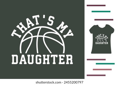 Tochter spielt Basketball T-Shirt-Design