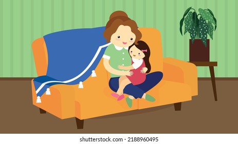 Daughter sits her mother's