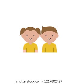 daughter, son cartoon icon. Element of family cartoon icon for mobile concept and web apps. Detailed daughter, son icon can be used for web and mobile
