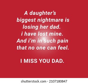 Daughters Biggest Nightmare Losing Her Dad Stock Vector (Royalty Free ...