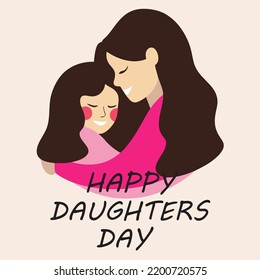 Daughters National Daughters Day Illustration Vector Graphics