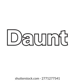 Daunt outline icon silhouette vector flat illustration design.
