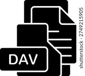 DAV File Format Folder Icon Design Symbol