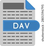 DAV Flat Style Icon Design