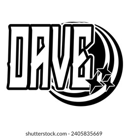 Dave Typography V103 Patch Streetwear, Urban, Luxury, Modern Design Patch Uso comercial