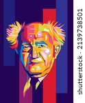 David Ben-Gurion (1886-1973) - the first Prime Minister of Israel and a Zionist leader; Illustration in WPAP style.