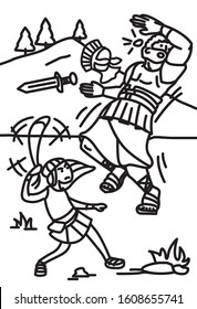 David and Goliath Book Coloring