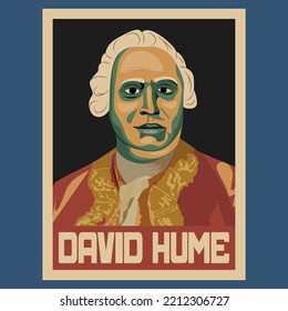 David Hume philosopher Retro Vintage Poster Design