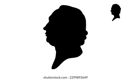 David Hume silhouette, hochqualitativer Vektorgrafik