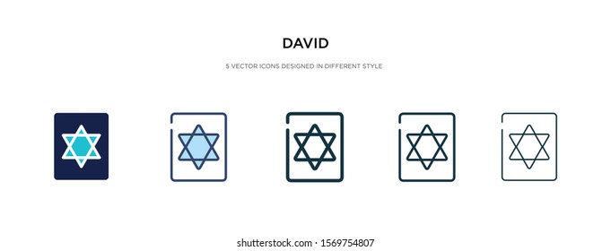 david icon in different style vector illustration. two colored and black david vector icons designed in filled, outline, line and stroke style can be used for web, mobile, ui