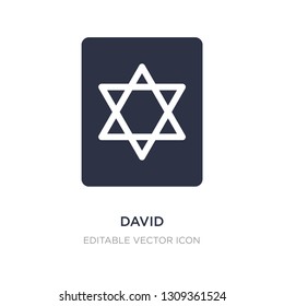 david icon on white background. Simple element illustration from Cultures concept. david icon symbol design.
