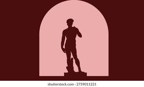 David Michelangelo, flat vector color illustration