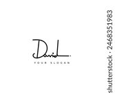David name signature logo vector design

