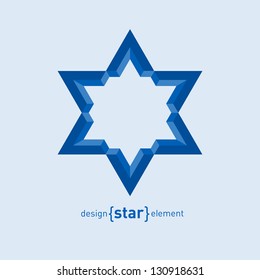 The David Star abstract vector design element