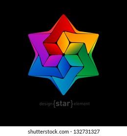 The David star abstract vector design element