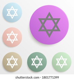 David star badge color set. Simple glyph, flat vector of web icons for ui and ux, website or mobile application