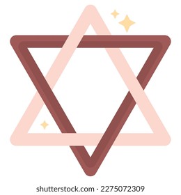 diseño de estrella de david sobre blanco