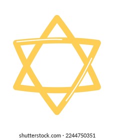 David star flat icon Symbol of jewish holiday. Vector illustration