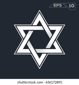 david star flat minimalist symbol vector illustration