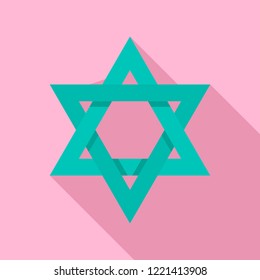 David star icon. Flat illustration of david star vector icon for web design