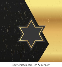 David star, Judaica poster concept. luxury template, menorah, Jewish symbol, traditional culture sign, geometric hexagram ornate