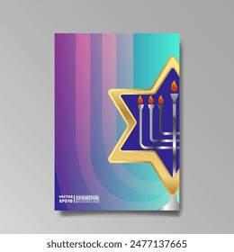 David star, Judaica poster concept. luxury template, menorah, Jewish symbol, traditional culture sign, geometric hexagram ornate