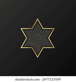 David star, Judaica poster concept. luxury template, menorah, Jewish symbol, traditional culture sign, geometric hexagram ornate