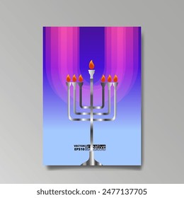 David star, Judaica poster concept. luxury template, menorah, Jewish symbol, traditional culture sign, geometric hexagram ornate