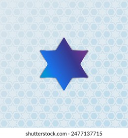 David star, Judaica poster concept. luxury template, menorah, Jewish symbol, traditional culture sign, geometric hexagram ornate